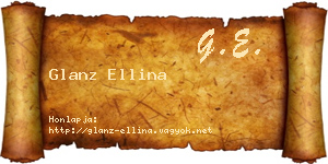 Glanz Ellina névjegykártya
